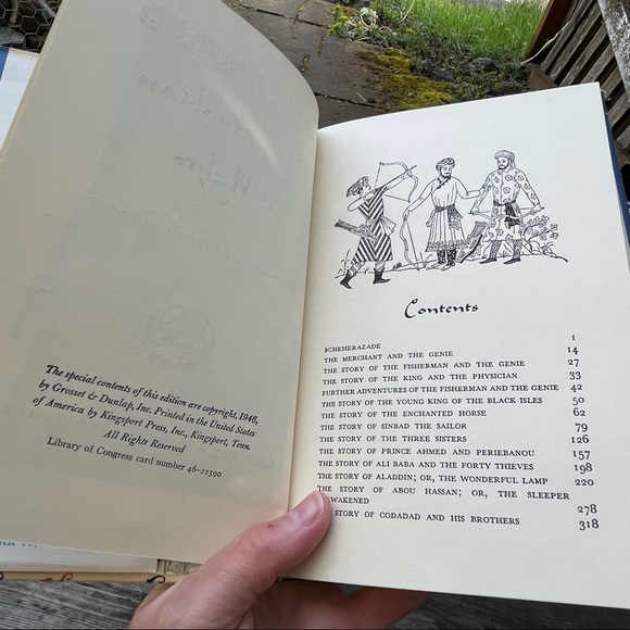 Vintage Arabian Nights Hardcover Book 1946 1st Edition Junior Library - Picture 3 of 16